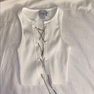 White crop top